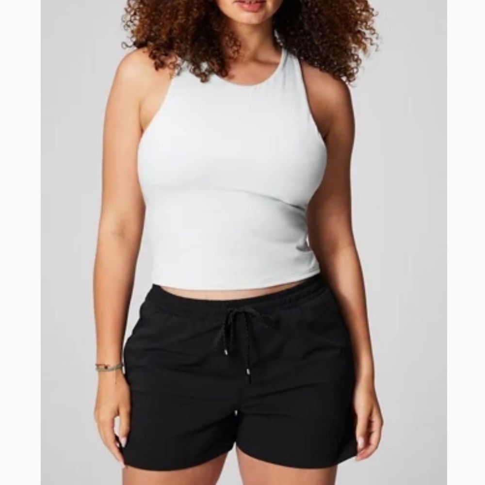 Fabletics scrappy built in bra tank, medium, mint grey